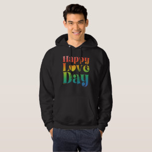 Veste À Capuche HAPPY LOVE DAY rainbow dégradé couleur valentine