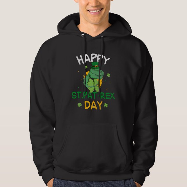 Veste À Capuche Happy St Pat Rex Day St Patricks Dinosaur Toddler  (Devant)