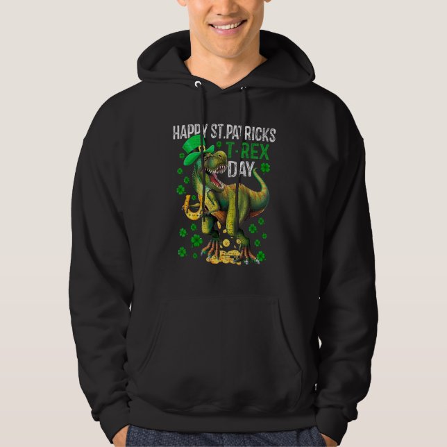 Veste À Capuche Happy St Pat Rex Dinosaur Saint Patrick's Day Boys (Devant)