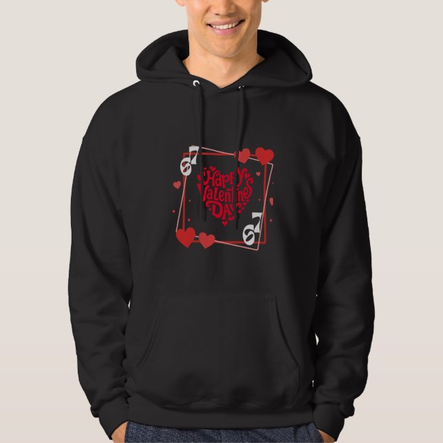 Veste À Capuche Happy Valentine 67 Red Heart Hoodie (Devant)