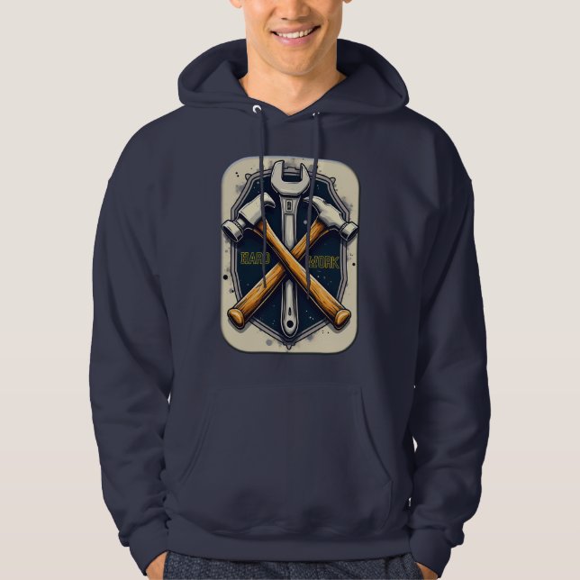 Veste À Capuche Hard Work Tools Worker Pride Labor Day Design (Devant)