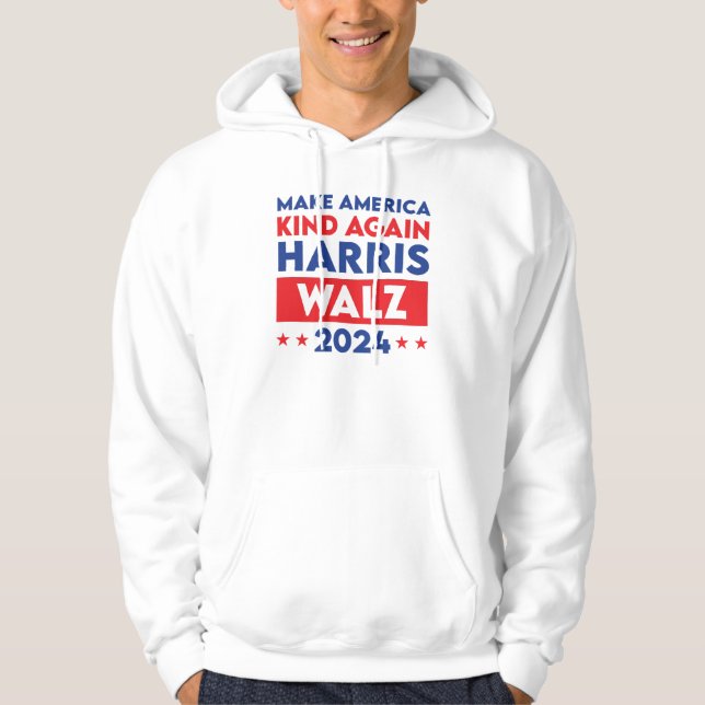 Veste À Capuche Harris Walz 2024 Rendre l'Amérique (Devant)