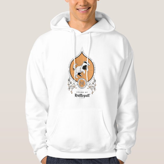 Veste À Capuche HARRY POTTER™ | Dessin délicat Blason HUFFLEPUFF™ (Devant)