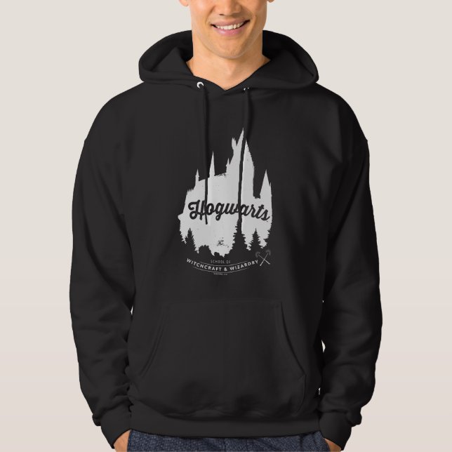 Veste À Capuche Harry Potter | HOGWARTS™ Castle Typography (Devant)