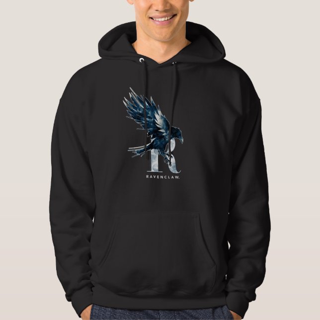 Veste À Capuche Harry Potter | RAVENCLAW™ Corbeau Aquarelle (Devant)