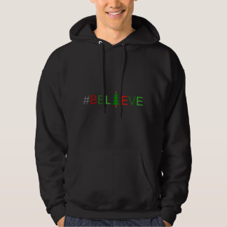 Veste À Capuche Hashtag Believe Christmas T-Shirt, Men Women Child