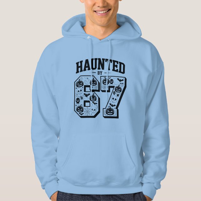 Veste À Capuche Haunted by 67 - Halloween Éffrayant (Devant)