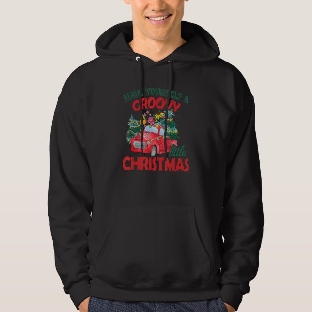 Veste À Capuche Have Yourself A Groovy A Little Christmas Truck Fl (Devant)