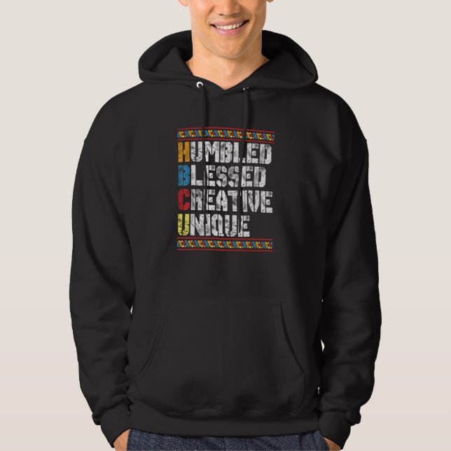 Veste À Capuche Hbcu Humbled Blessed Creative Unique Historique Bl (Devant)