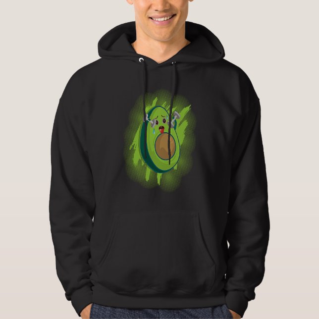 Veste À Capuche Healthy Herbivore Vegetable Avocado Vegan Fitness  (Devant)