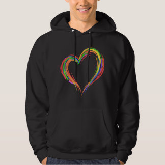 Veste À Capuche Heart Rainbow Flag LGBT Gay Les Pride Support LGBT
