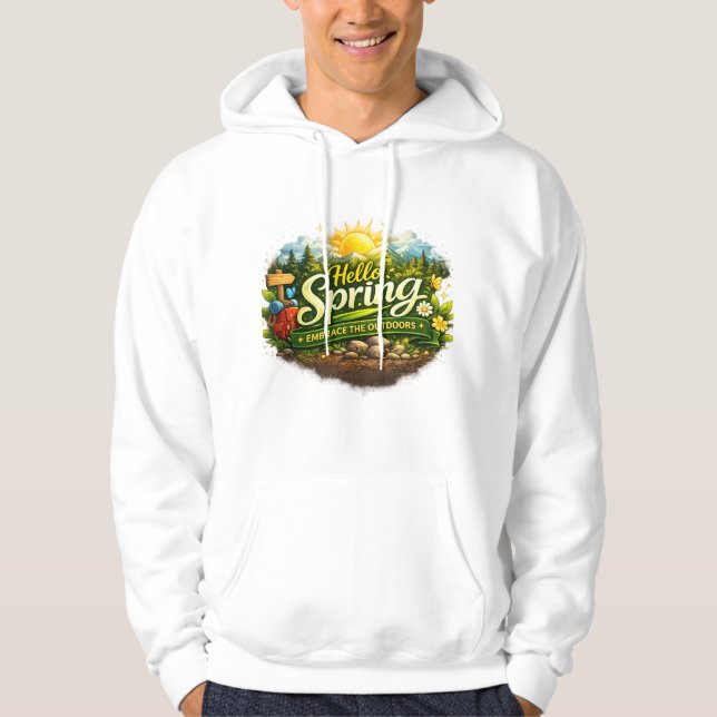 Veste À Capuche Hello Spring Adventure Logo (Devant)