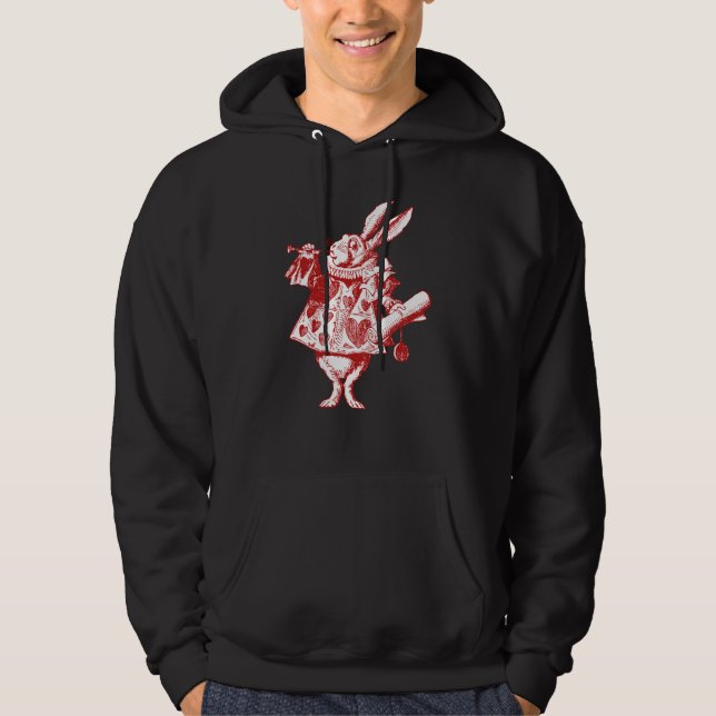 Veste À Capuche Héraut de lapin blanc rouge (Devant)