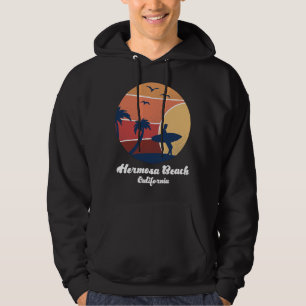 Veste À Capuche Hermosa Beach Californie Surf Surfer Vintage Su