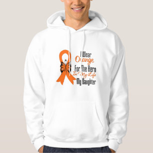 Veste À Capuche Héros orange de ruban de leucémie ma fille