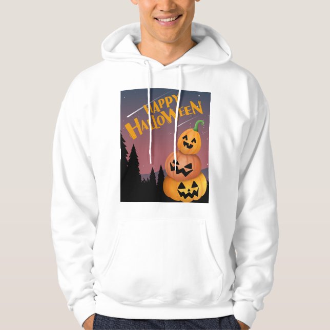 Veste À Capuche heureux halloween amis citrouilles (Devant)