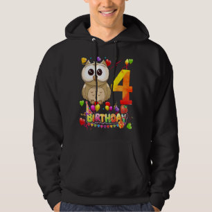 Veste À Capuche Hibou 4 ans Enfants 4e Hibou Anniversaire