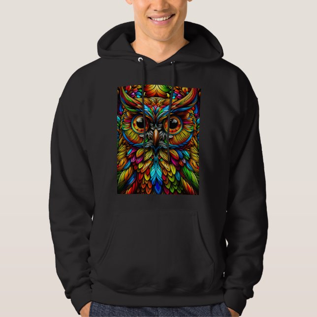 Veste À Capuche Hibou Coloré (Devant)
