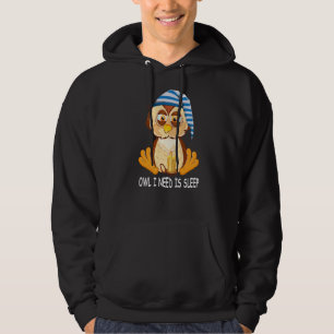 Veste À Capuche Hibou de nuit oiseau couchant casquette de nuit en