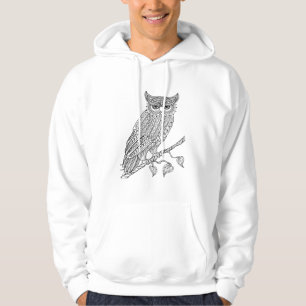 Veste À Capuche Hibou magique inspiré se reposant sur la branche