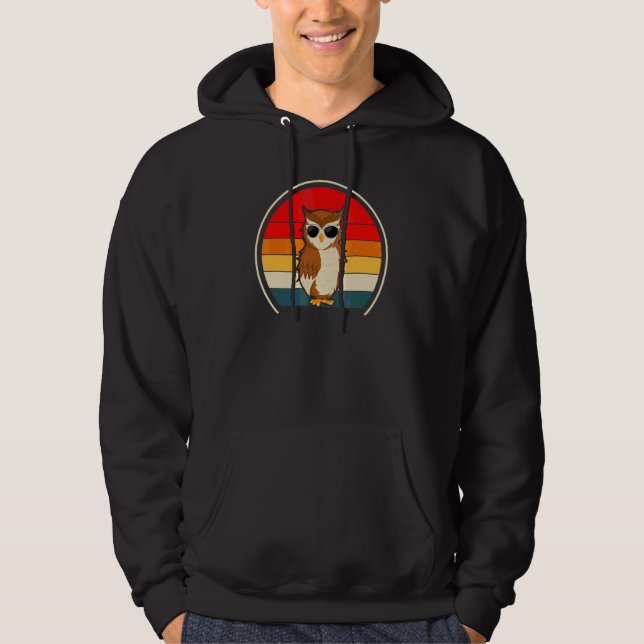 Veste À Capuche Hibou Rétro Cool (Devant)