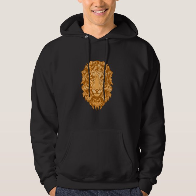 Veste À Capuche Hippie Lion Vintage (Devant)