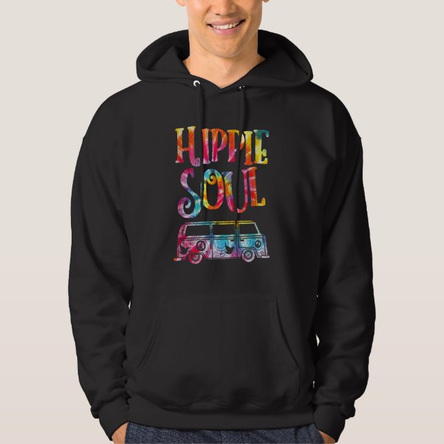 Veste À Capuche Hippie Tie Dye Van Hippie Soul (Devant)