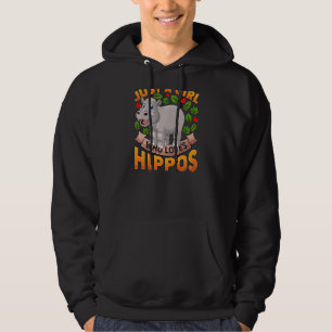 Veste À Capuche Hippopotame Animal Juste Une Fille Qui Aime Les Hi