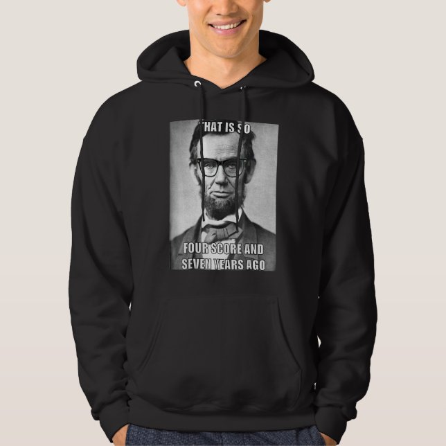 Veste À Capuche Hipster Abraham Lincoln (Devant)