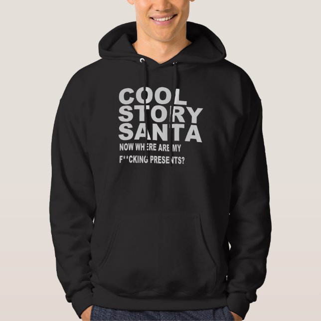 VESTE À CAPUCHE HISTOIRE COOL PÈRE NOËL (Devant)