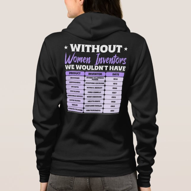 Veste À Capuche Histoire des femmes inventrices, journée internati (Dos)
