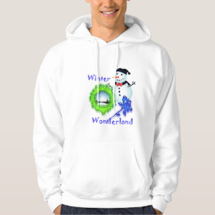 Veste À Capuche hiver merveilleux, bonhomme de neige, rose