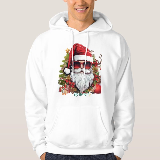 VESTE À CAPUCHE HO HO PÈRE NOËL (Devant)