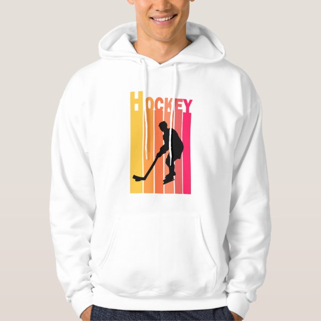 Veste À Capuche Hockey Ice Retro Vintage (Devant)
