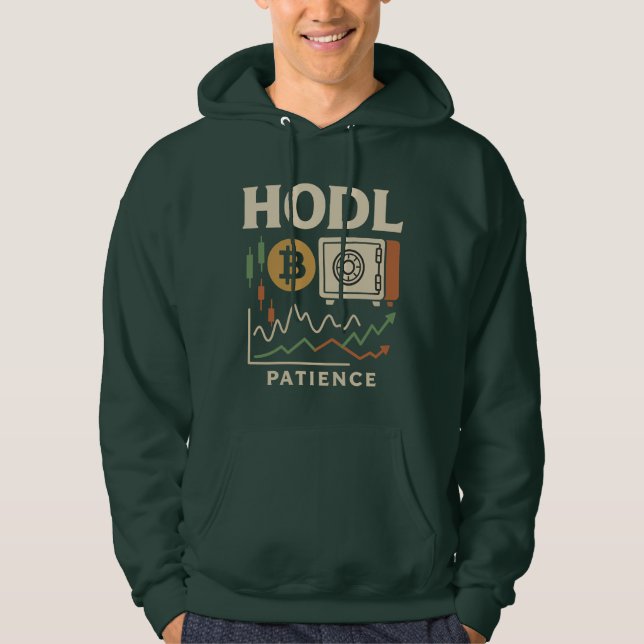 Veste À Capuche HODL Patience Bitcoin Trading Chart (Devant)