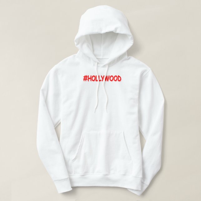 Veste À Capuche "#HOLLYWOOD" Belle Conception. Commandez dès maint (Design devant)
