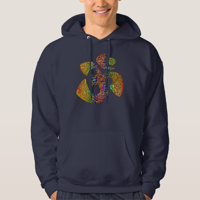 Veste À Capuche Holy OM - Ornement couleur or (Devant)