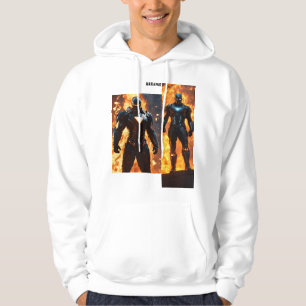Veste À Capuche Homme de fer noir futuriste