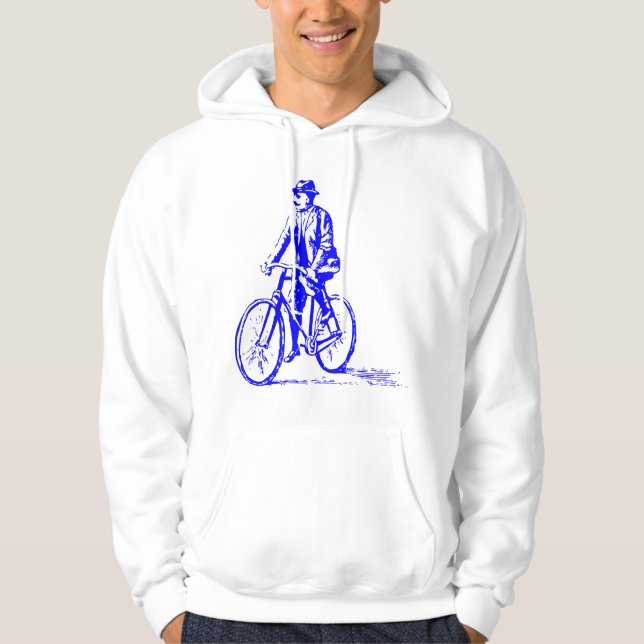 Veste À Capuche Homme en vélo - Bleu (Devant)