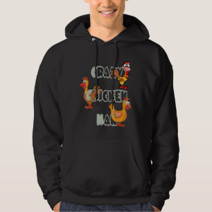 Veste À Capuche Homme fou de poulet