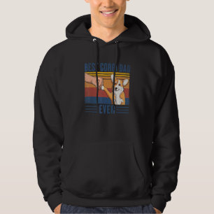 Veste À Capuche Homme Meilleur Papa Corgi Vintage Ever Fist Bump C