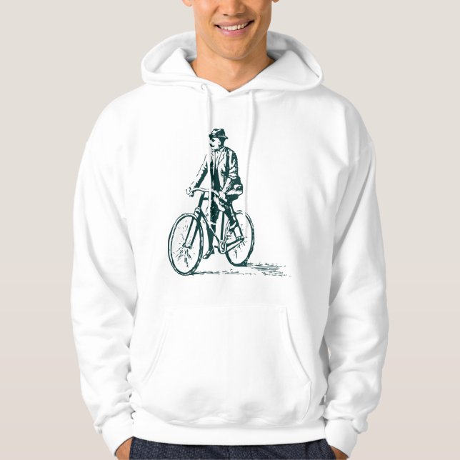 Veste À Capuche Homme sur un vélo - vert-foncé (Devant)