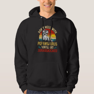 Veste À Capuche Hommes en détresse Pepawsaurus Dinosaur Rex Père