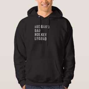 Veste À Capuche Hommes Fête des pères Époux papa Hockey légende Ho