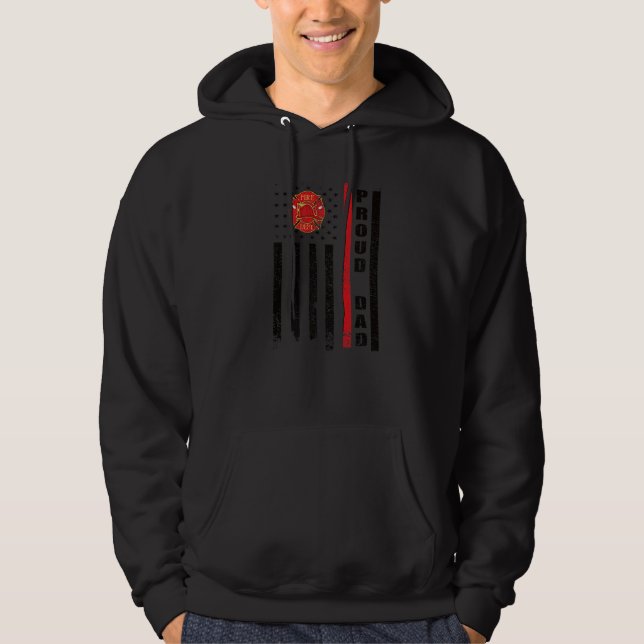 Veste À Capuche Hommes Fier Feu Papa Frapeau Frappe Feu Papa (Devant)