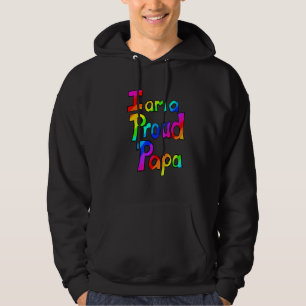 Veste À Capuche Hommes Fier Papa Père Père Arc-en-ciel