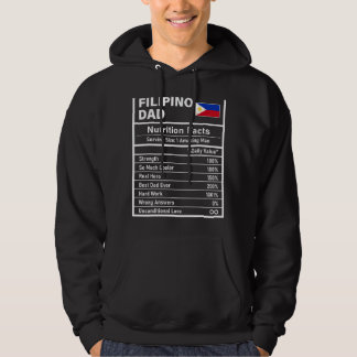 Veste À Capuche Hommes Filipino Papa Nutrition Faits Fête des père