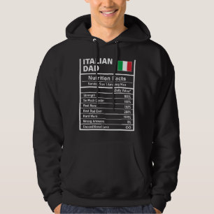 Veste À Capuche Hommes Italien Papa Nutrition Fiches Fête des père