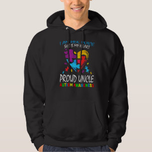 Veste À Capuche Hommes Je Suis Sa Voix Mon Coeur Fière Oncle Autis