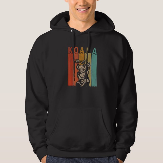 Veste À Capuche Hommes Koala déçus Femmes Kid Cute Koala Retro (Devant)